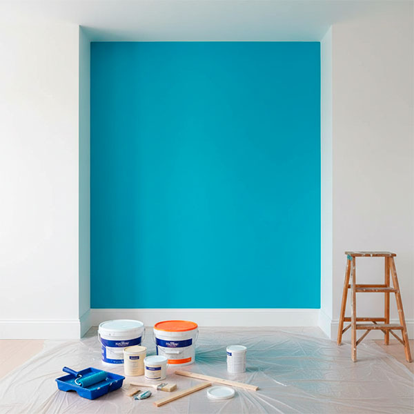 habitación recien pintada